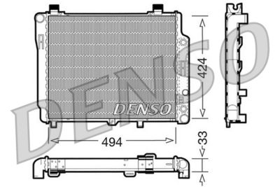 Radiator, engine cooling DENSO DRM17075