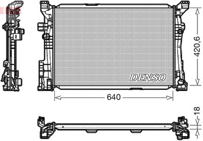Radiator, engine cooling DENSO DRM17096