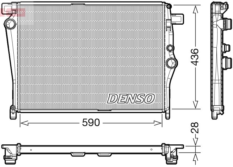 DENSO DRM17105 Radiator, engine cooling