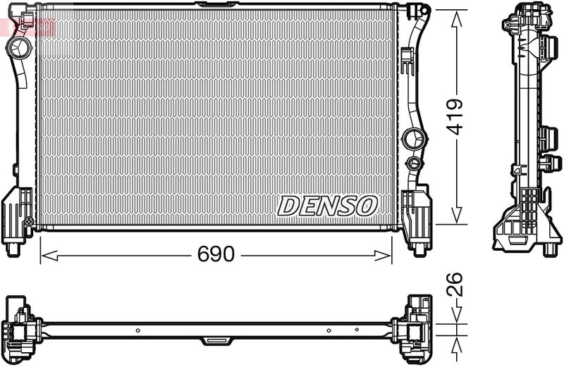 DENSO DRM17112 Radiator, engine cooling