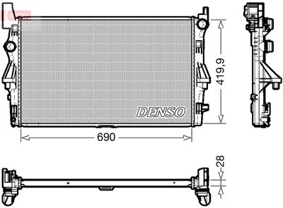 Radiator, engine cooling DENSO DRM17113