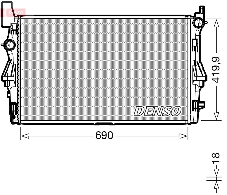 DENSO DRM17114 Radiator, engine cooling