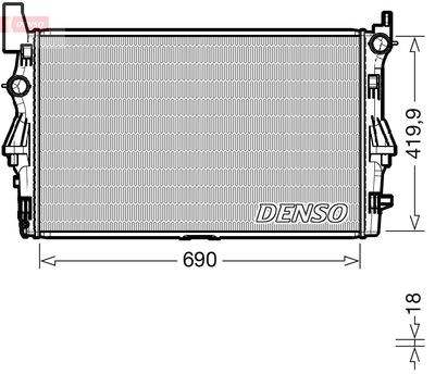 Radiator, engine cooling DENSO DRM17114