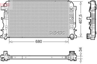 Radiator, engine cooling DENSO DRM17117