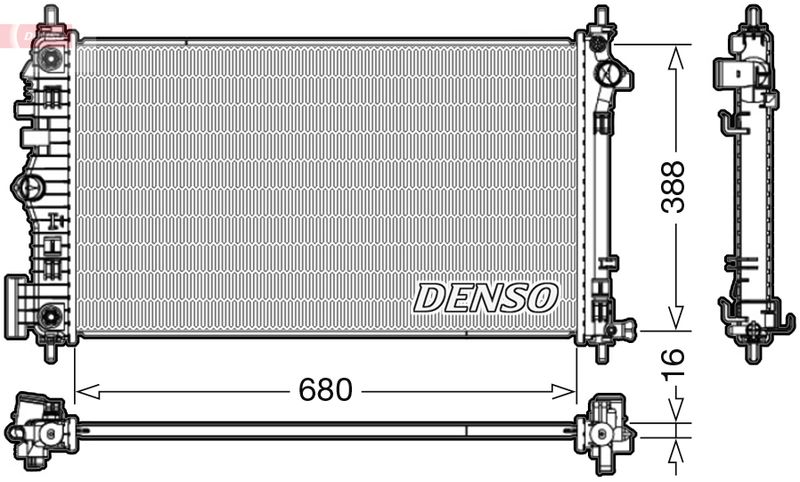 DENSO DRM20007 Radiator, engine cooling