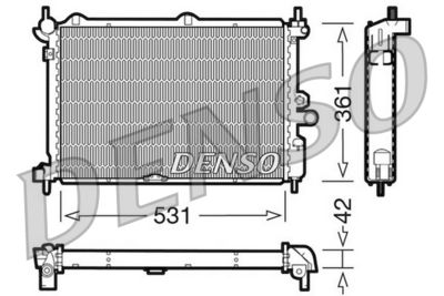 Radiator, engine cooling DENSO DRM20014