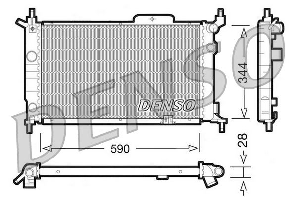 DENSO DRM20015 Radiator, engine cooling