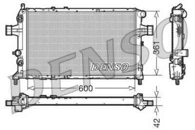 Radiator, engine cooling DENSO DRM20016