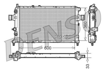 Radiator, engine cooling DENSO DRM20017