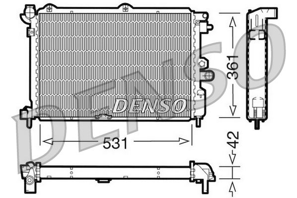 DENSO DRM20025 Radiator, engine cooling
