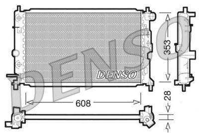 Radiator, engine cooling DENSO DRM20026