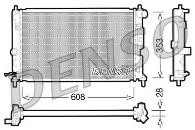 Radiator, engine cooling DENSO DRM20027