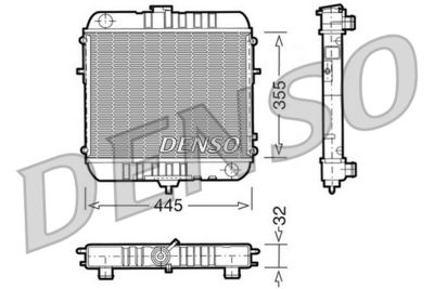 Radiator, engine cooling DENSO DRM20072