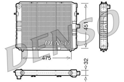 Radiator, engine cooling DENSO DRM20076