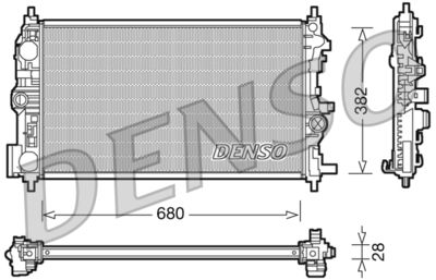 Radiator, engine cooling DENSO DRM20078