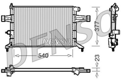 Radiator, engine cooling DENSO DRM20082