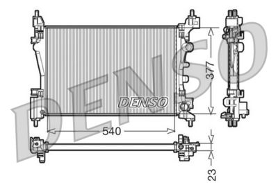 Radiator, engine cooling DENSO DRM20095