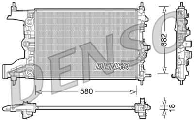 Radiator, engine cooling DENSO DRM20099