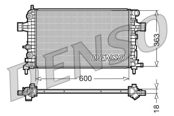 DENSO DRM20101 Radiator, engine cooling