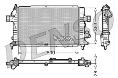 Radiator, engine cooling DENSO DRM20104