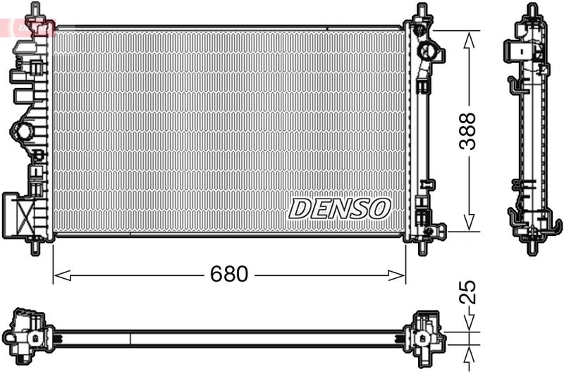DENSO DRM20107 Radiator, engine cooling