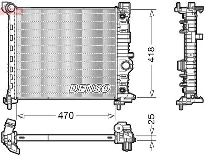 Radiator, engine cooling DENSO DRM20116