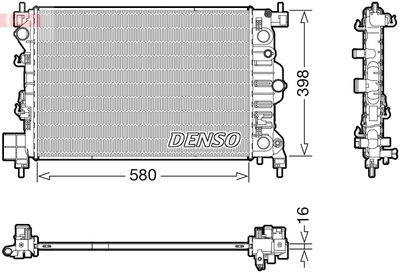 Radiator, engine cooling DENSO DRM20117