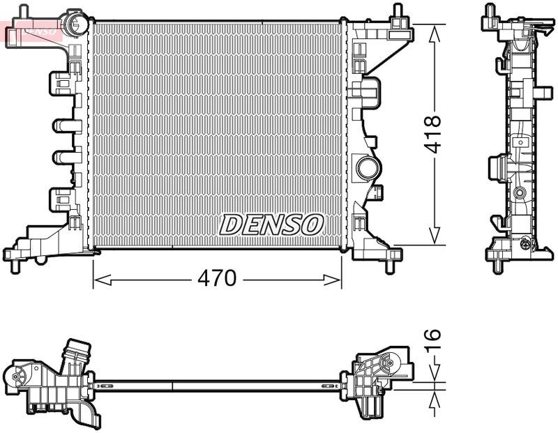 DENSO DRM20121 Radiator, engine cooling