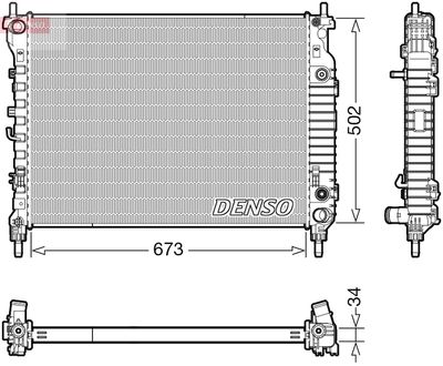 Radiator, engine cooling DENSO DRM20124