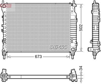 Radiator, engine cooling DENSO DRM20125