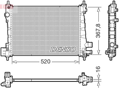 Radiator, engine cooling DENSO DRM20127