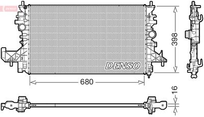 Radiator, engine cooling DENSO DRM20128