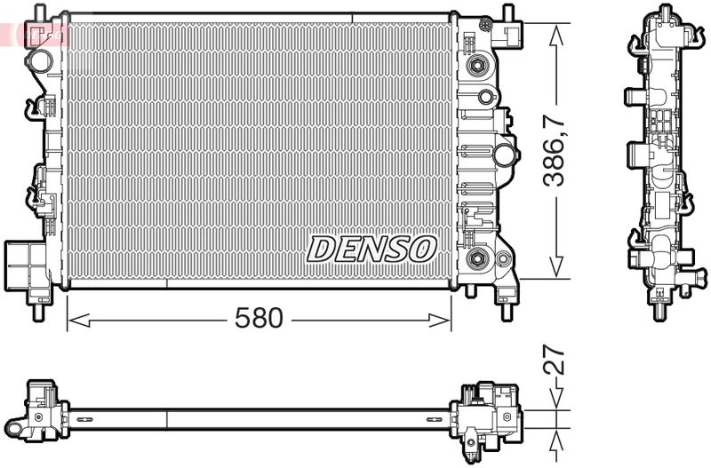 DENSO DRM20131 Radiator, engine cooling