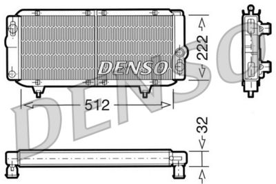 Radiator, engine cooling DENSO DRM21001