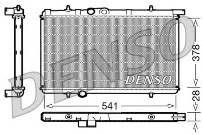 Radiator, engine cooling DENSO DRM21021