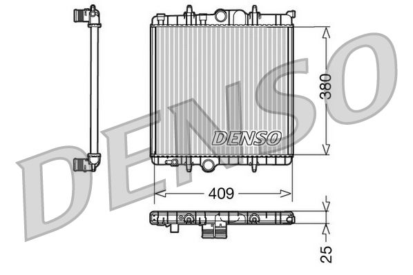 DENSO DRM21025 Radiator, engine cooling