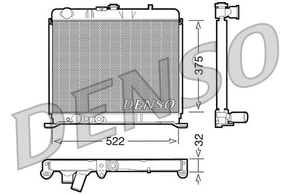 DENSO DRM21060 Radiator, engine cooling
