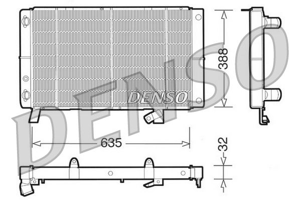 DENSO DRM21074 Radiator, engine cooling