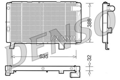 Radiator, engine cooling DENSO DRM21075