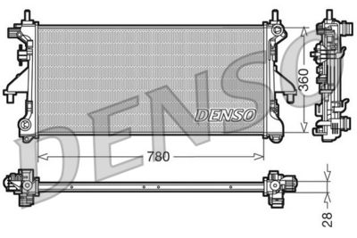 Radiator, engine cooling DENSO DRM21101