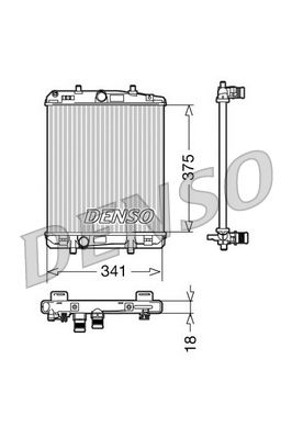 Radiator, engine cooling DENSO DRM21601