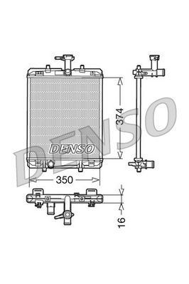 Radiator, engine cooling DENSO DRM21602