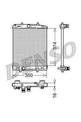 Radiator, engine cooling DENSO DRM21603