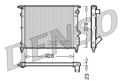 Radiator, engine cooling DENSO DRM23004