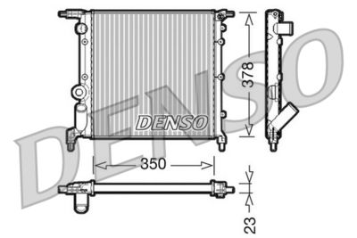 Radiator, engine cooling DENSO DRM23005