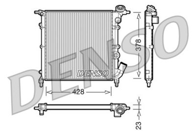 Radiator, engine cooling DENSO DRM23012