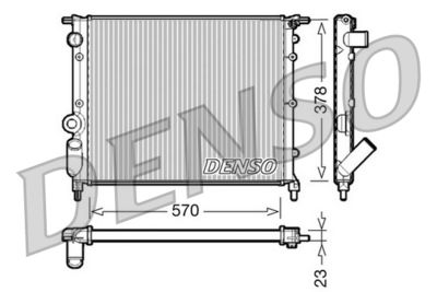 Radiator, engine cooling DENSO DRM23013
