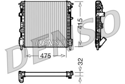 Radiator, engine cooling DENSO DRM23014