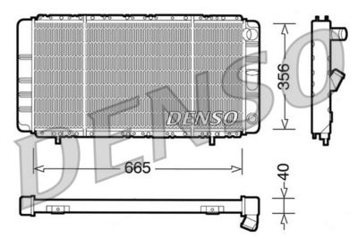Radiator, engine cooling DENSO DRM23021