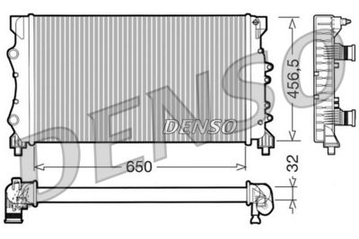 Radiator, engine cooling DENSO DRM23024